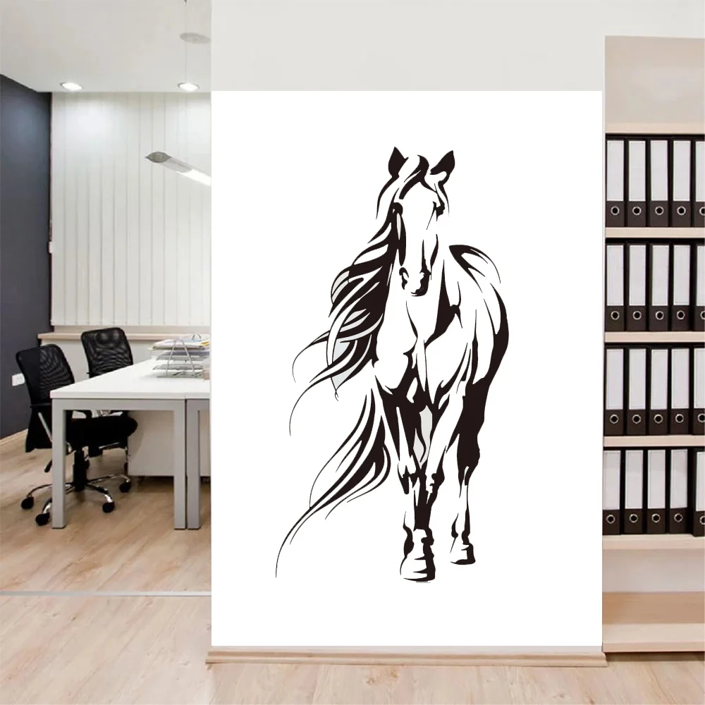 Huge Horse Riding Animal Wall Sticker Living Room Bedroom Horse Jungle Animal Pet Wall Decal Kids Room Vinyl Decor