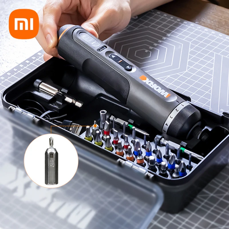 

Xiaomi Worx 4V Electrical Screwdriver Set WX242 Cordless Electric Screwdrivers USB Rechargeable Handle Drill 30 Bit Power Tools