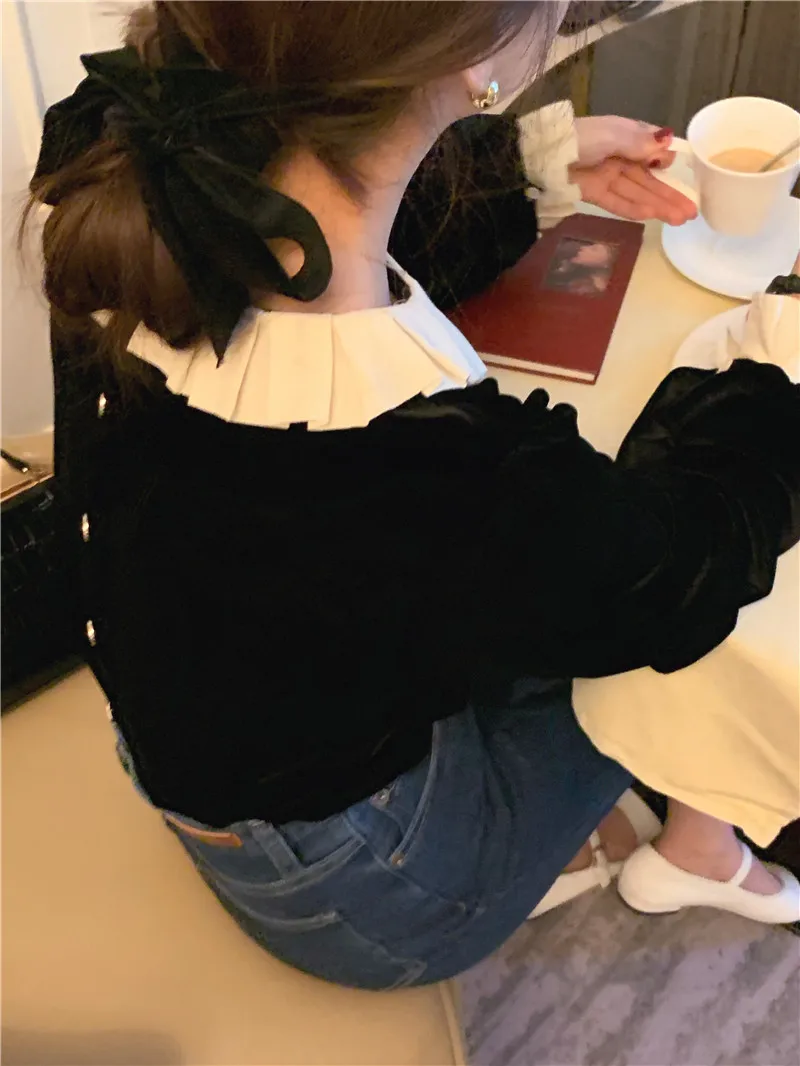 2022 Spring Shirt Female Womens Blouse Summer Women Blouses Femme Blusas Casual Elegant Vintage Long Sleeve Cotton Slim Sexy