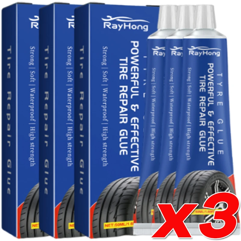 1/2/3PCS Car Tyre Scratch Crack Patching Glue Strong Rubber Wear-resistant Non-corrosive Suitable For Car Motorbike Bicycle