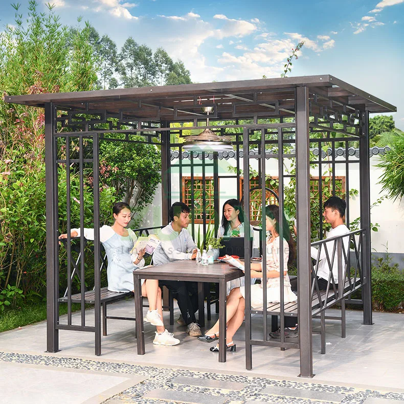 

3*3 outdoor gazebo canopy shelter awning polycarbonate roof sunshade garden pergola pavilion house tent