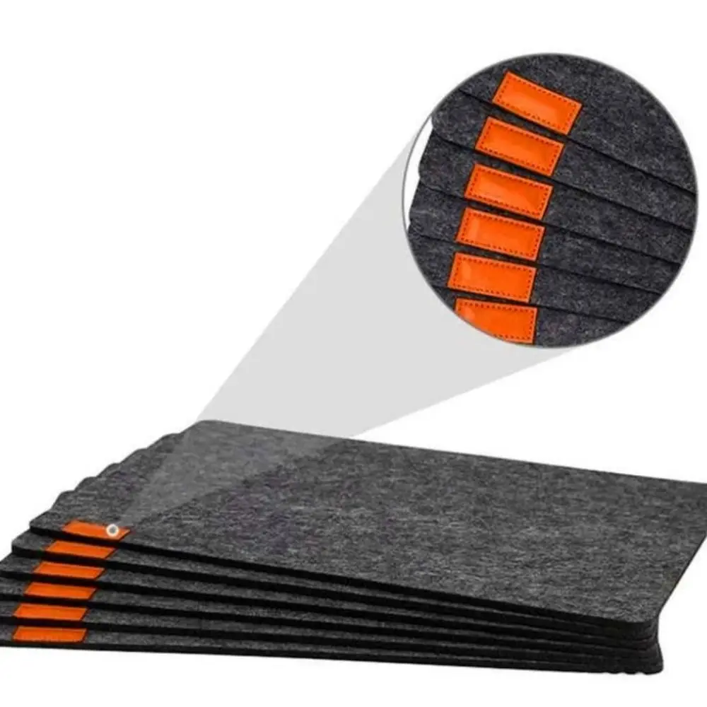 3pcs/Set Felt Dining Table Mat Washable Cup Coaster Table Mat Non-slip Mat Cutlery Storage Bags Insulation Placemat Home Decor