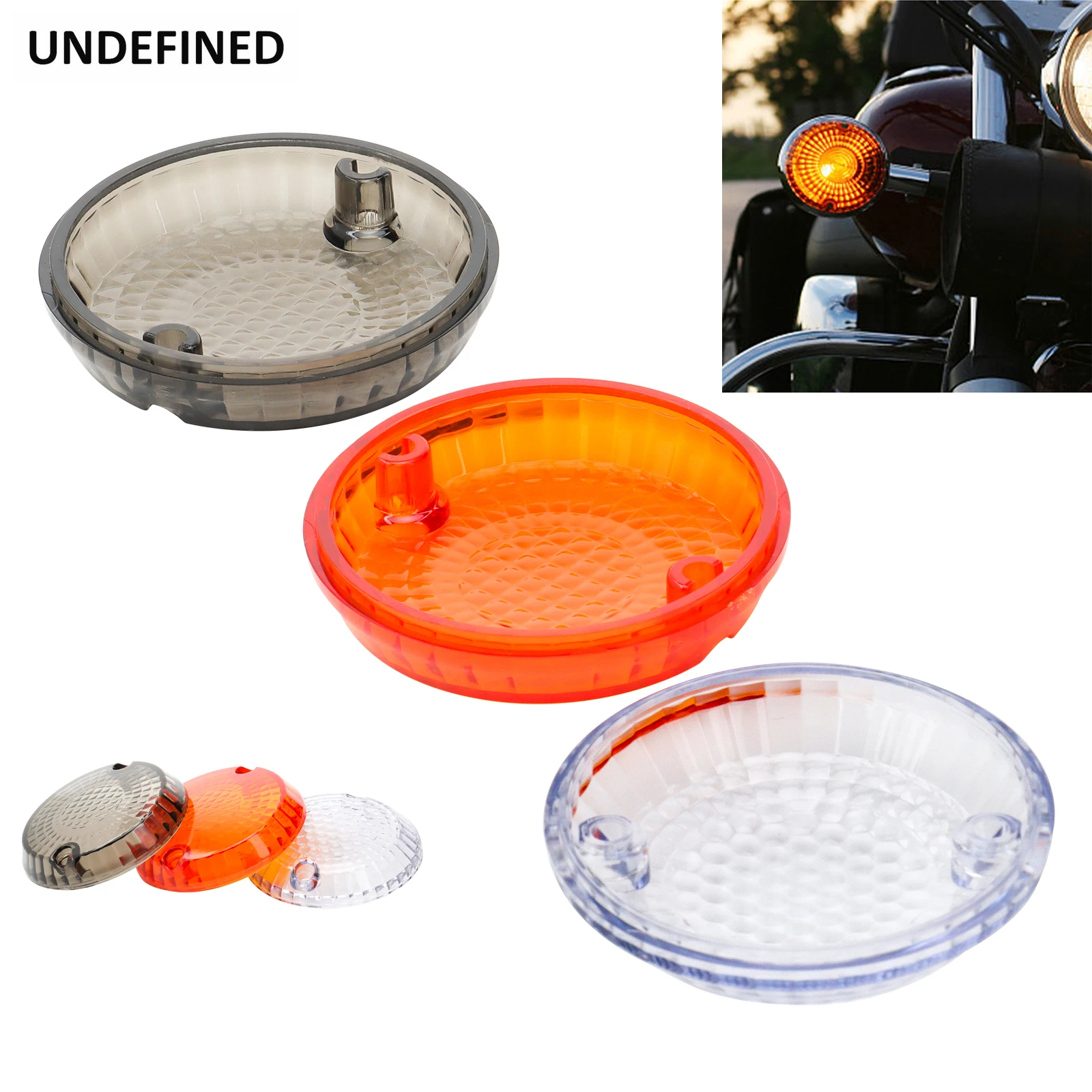 

Motorcycle Turn Signal Light Smoke Transparent Indicator Lens Cover For Kawasaki Vulcan 1500 1600 800 for Yamaha Warrior V-Star