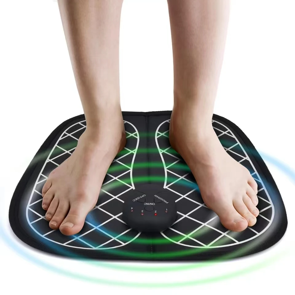 

Electric EMS Foot Massager Mat Relax Muscle Pain Feet Acupoints Massage Pad USB Charging Portable