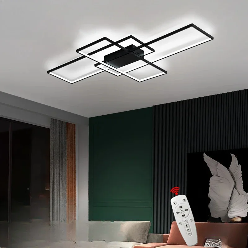 

2024 Modern 110V-260V Square LED Bedroom Living Room Dining Room Study Ceiling Light Household Lighting Fixtures Home Decor