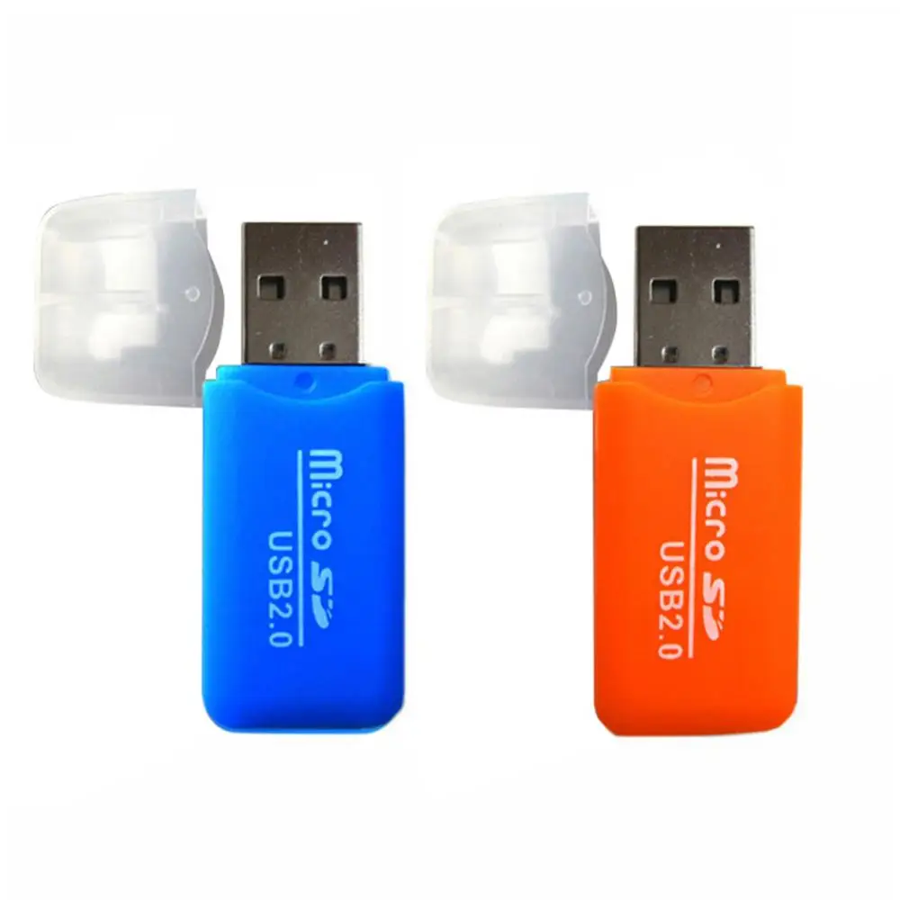 Mini Portable USB 2.0 SD TF T-Flash Memory Card Reader Adapter for PC Laptop Computer