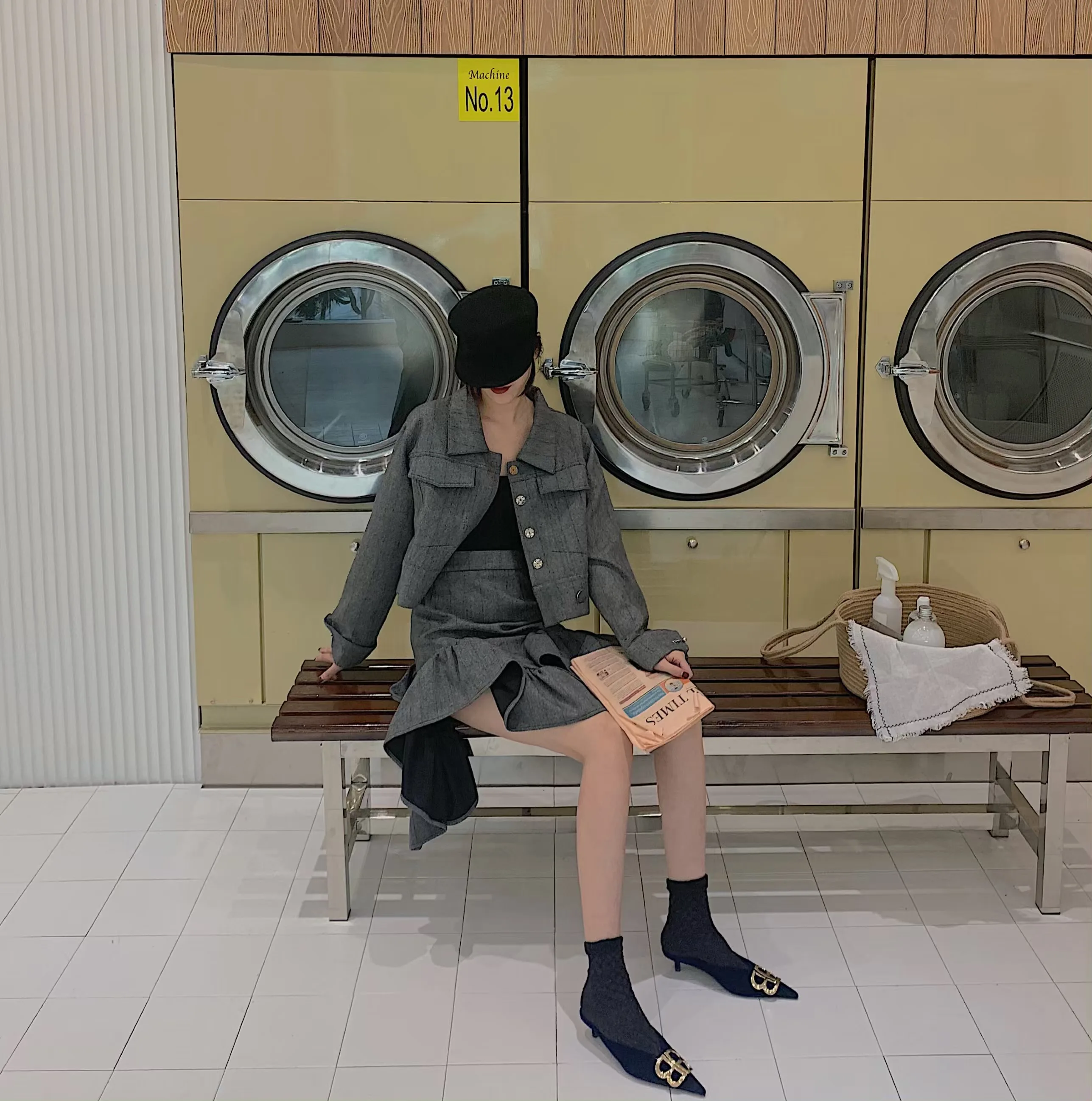 

Модный шерстяной костюм Amor Tokyo Girl для женщин 25-35 лет, коллекция Осень 209, комплект Sli Ensemble для студенток