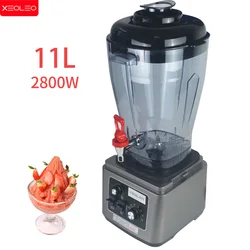 Xeoleo Commercial 11L Soymilk Food Processor Fruit Ice Smoothies Machine 2800W Food Mixer Blender Crusher for Breakfast Shop