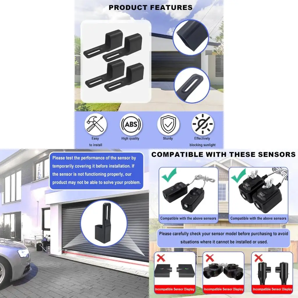  4Pcs Garage Door Opener Sensors Weather Protections Prevents False Alarms for 801CB-P 820CB 41A5043