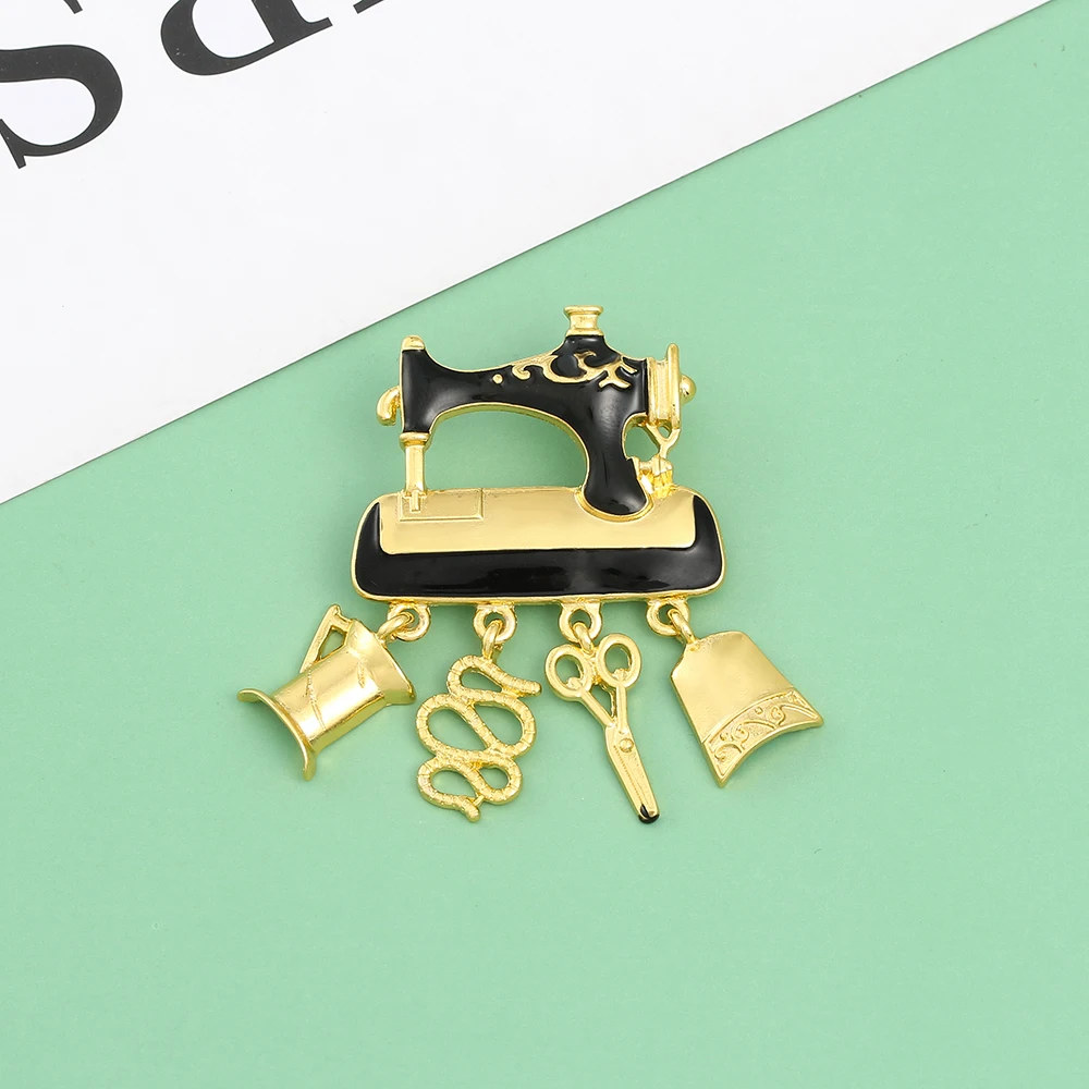 Vintage Sewing Machine Enamel - Vintage Brooch Pin 评论和价格