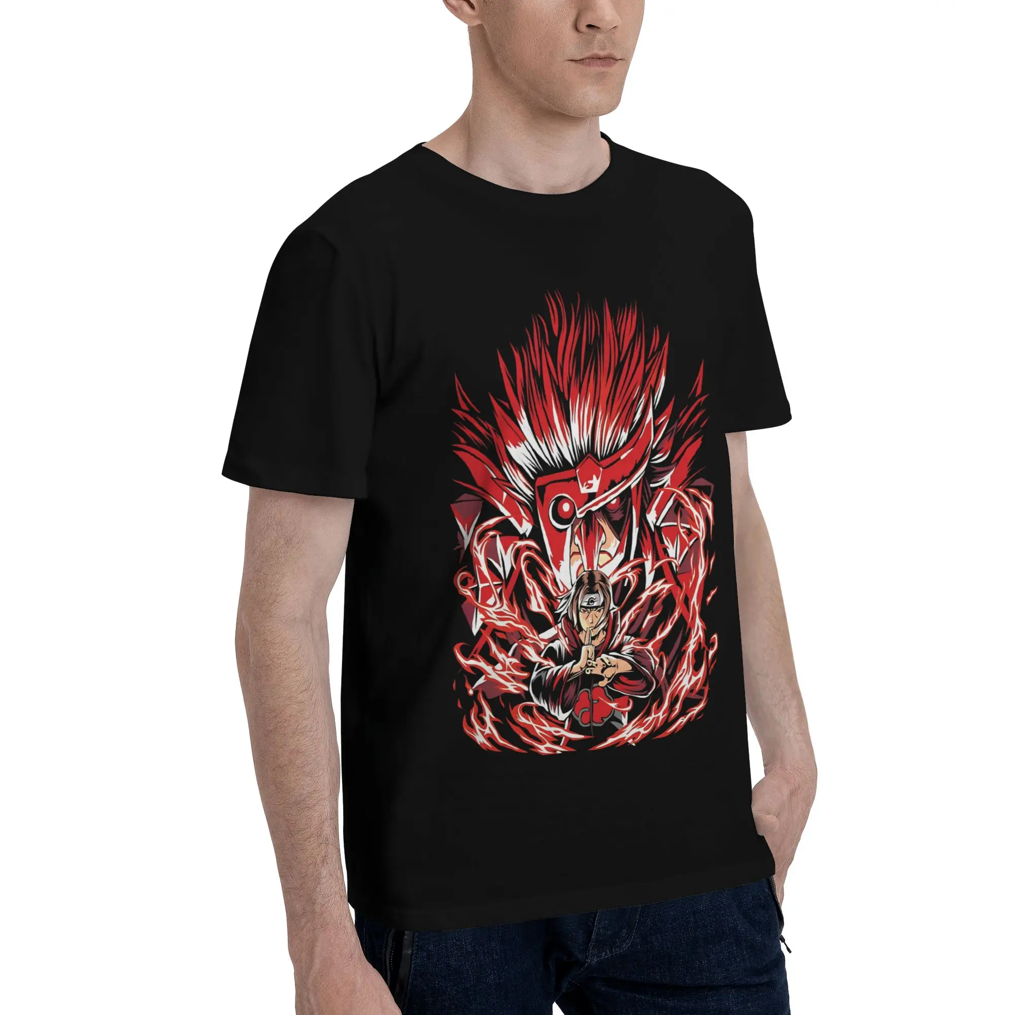 the illusion master  Novelty Graphic 100% Cotton T-Shirt Bandai NARUTO Tees Tops For Men