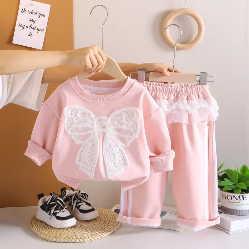 

New Spring Autumn Baby Clothes Suit Children Girls Long Sleeved T-Shirt Pants 2Pcs/Sets Fashion Infant Clothing Kids Tracksuits