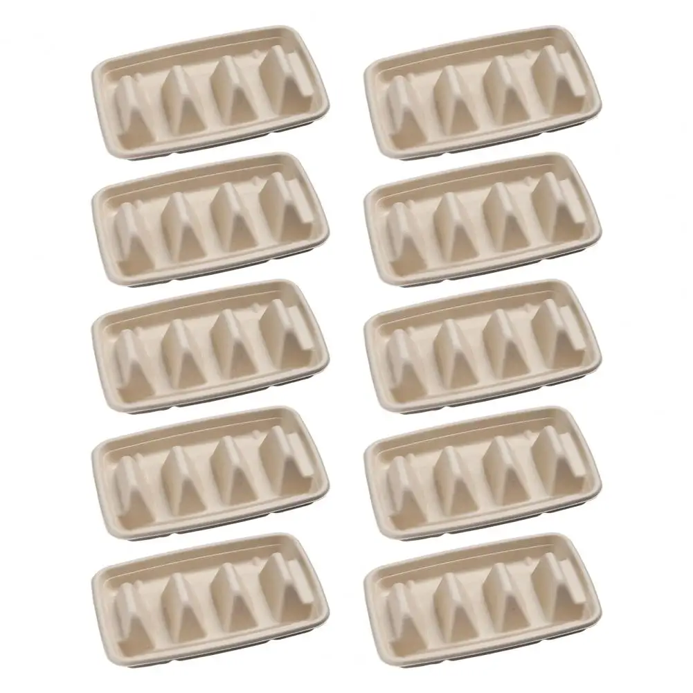 حاملات تاكو للاستعمال مرة واحدة مع فواصل ، حامل صينية ، أطباق تاكو وصديق للصديق ، صندوق تعبئة ، طقم تقديم تاكو للحدث ، 10: 50 #6