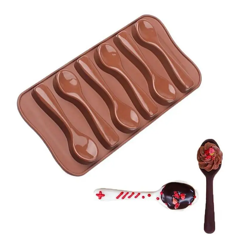 Lepel Chocoladevorm Siliconen Cakevormen Feestdecor Van Hoge Kwaliteit Food Grade Mal Chocolade Bak Koekjes Cakes Mof Maker