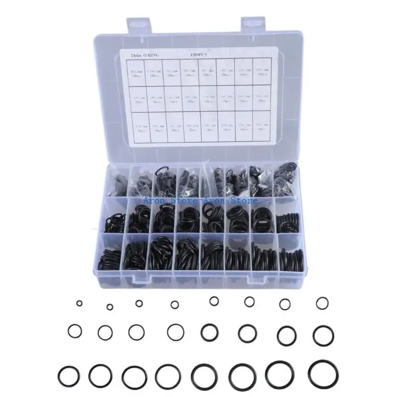

H3CF 1200pcs 24 размера универсальные наборы по уплотнительным колец