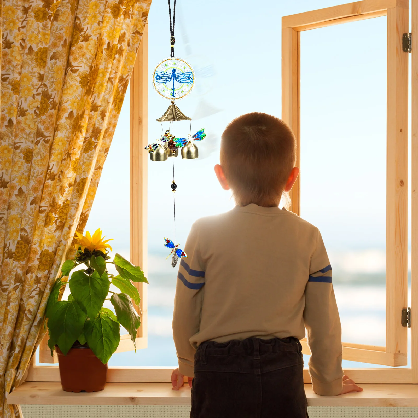 1Set Wind Chime Mold Silicone Dragonfly DIY Mold for Epoxy Resin Pendant Hanging Decor Wall Pendant Craft Kits