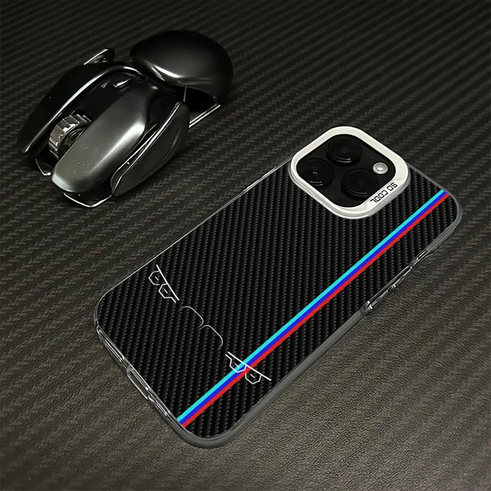 Cool car lights carbon fiber pattern phone case is suitable for iPhone17 16 15 14 13 12 11ProMax shockproof and anti-fingerprint - náhled 6