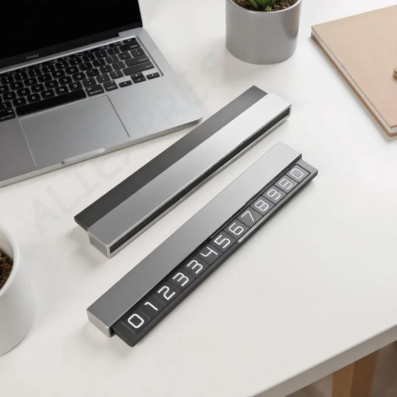 Vehicle Number Plate Holder with Luminous Phone Option; Essential Temporary Parking Card Accessory