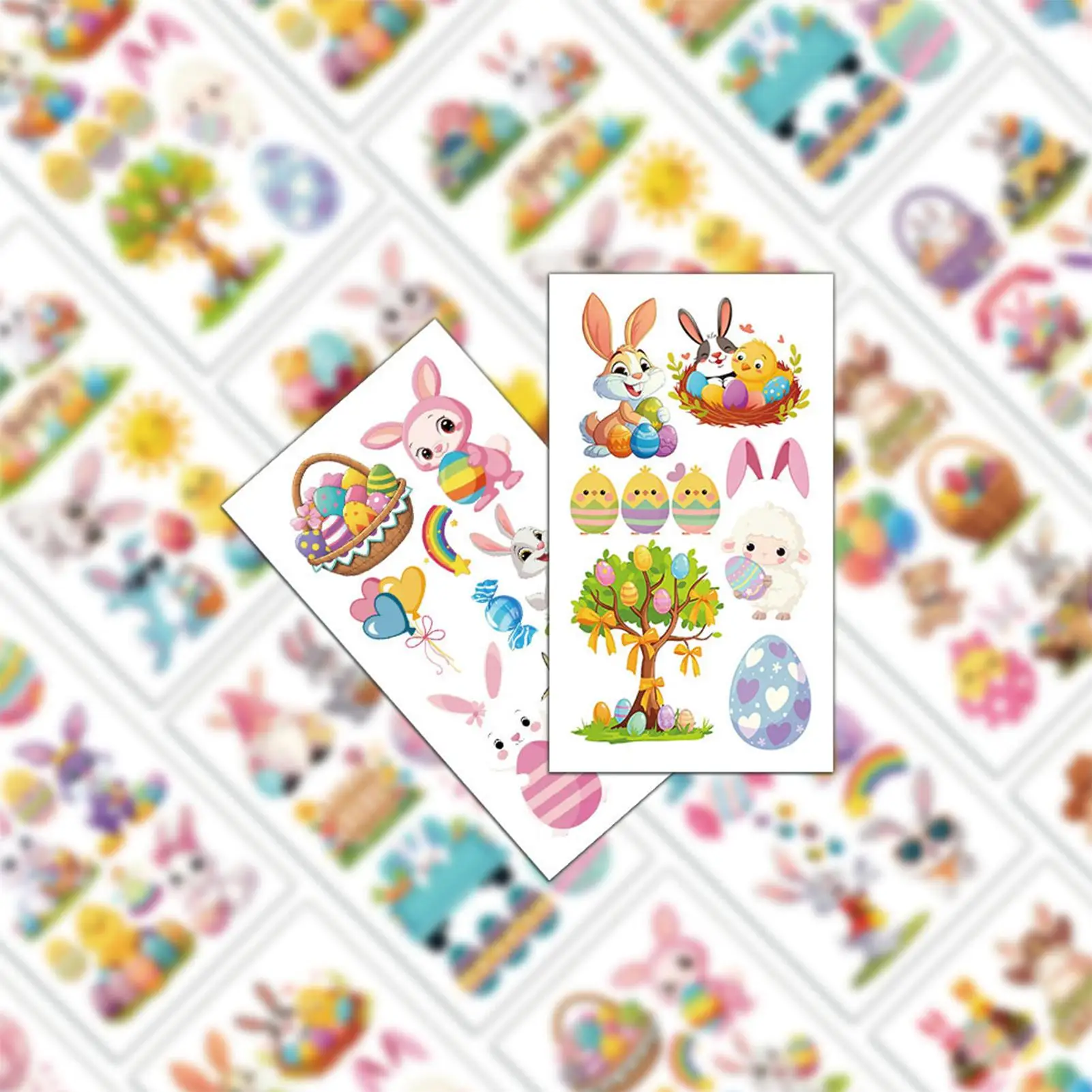 

Easter Temporary Tattoo for Kids 10 Sheets Tattoo Decals for Girls Easter Temporary Tattoo Stickers Easter Eggs Bunny Spring