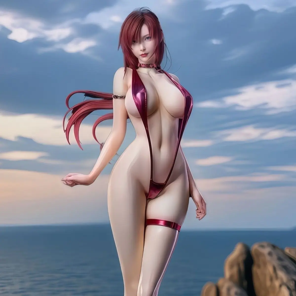 Gk 1/4 ماري ماكينامي الشكل اللامع ملابس السباحة فتاة أرقام أنيمي تمثال نموذج جمع تمثال مكتب الديكور اللعب الهدايا