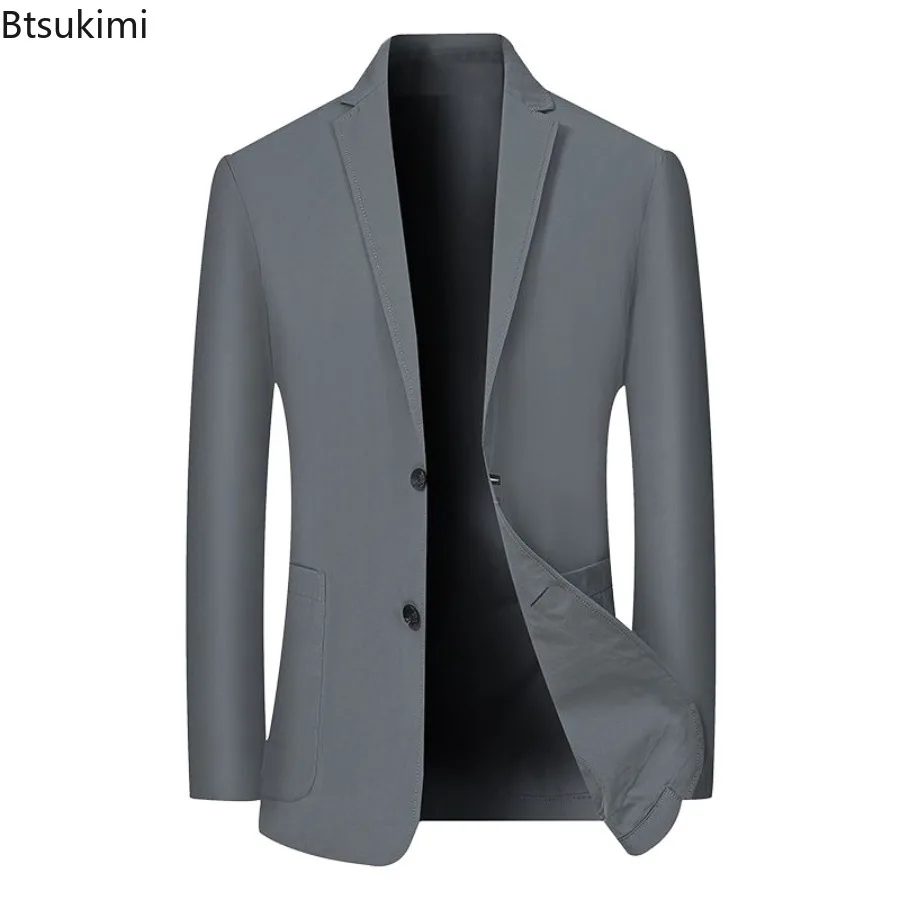 New 2025 Summer Men's Breathable Thin Blazers Jackets Quality Male Quick Drying Blazers Coats Business Formal Wear Suits Coats