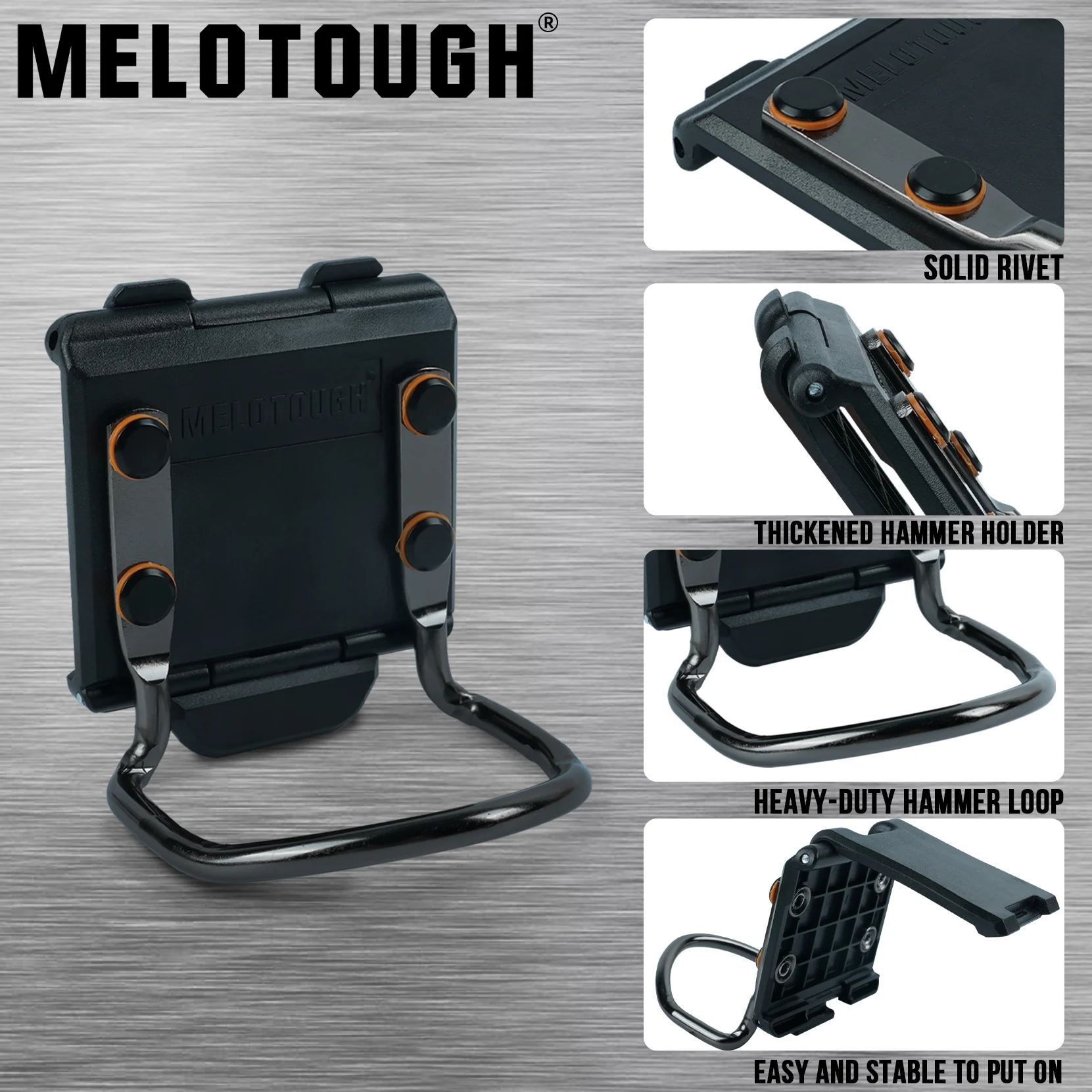 حامل المطرقة MELOTOUGH للحزام، حلقة المطرقة، حافظة المطرقة، حامل حزام المطرقة #2