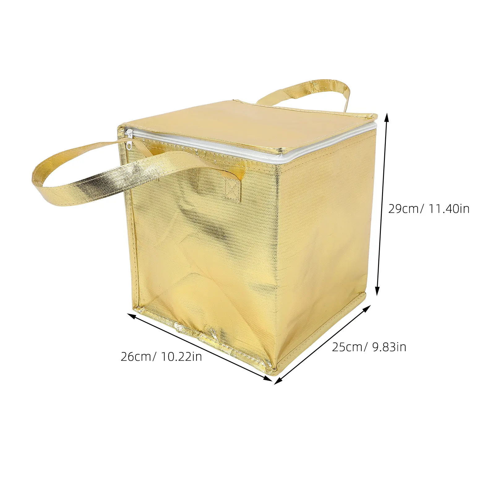 1Pcs Premium Insulated Handheld Cooler Bag Lightweight Foldable Large Capacity Waterproof Surface for Ice Cream Cake Fruits