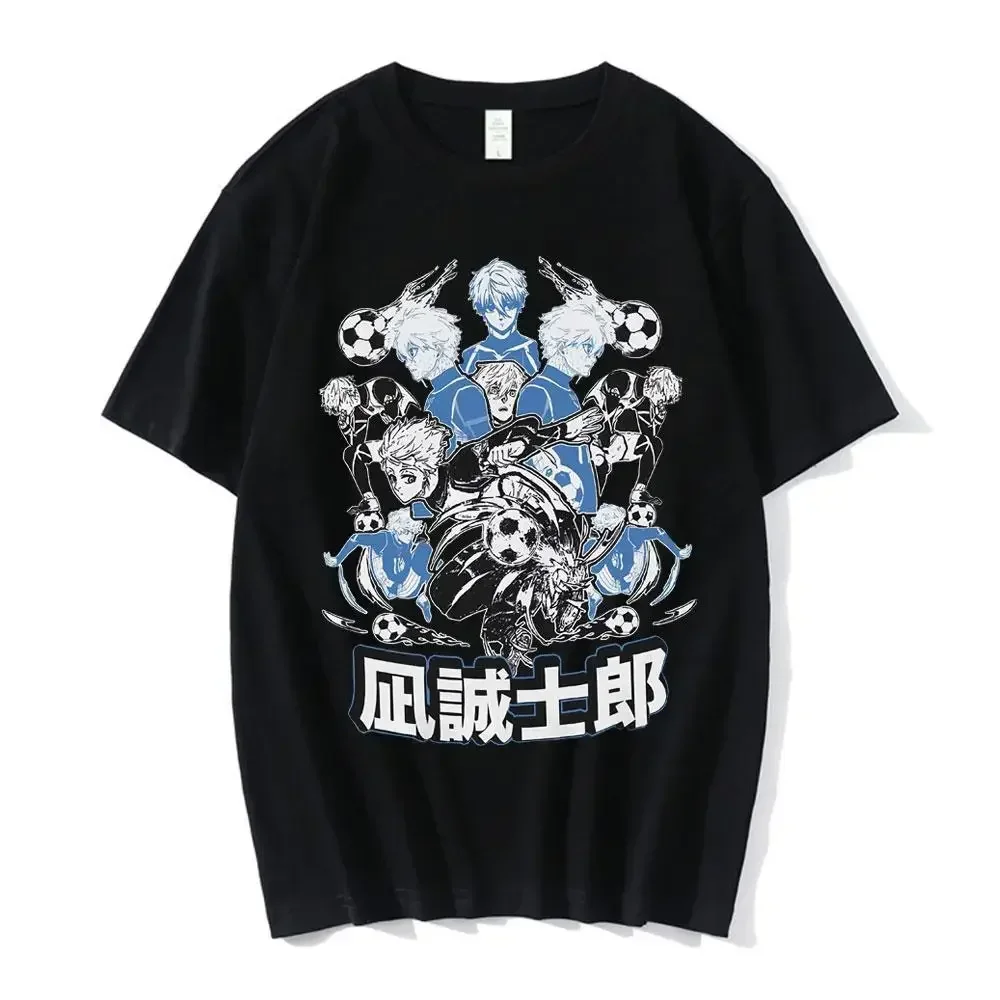 Hot Anime Women T-shirt Blue Lock Nagi Seishiro Printed Short Sleeve T Shirt Female Manga Clothes Harajuku Unisex Streetwear Top