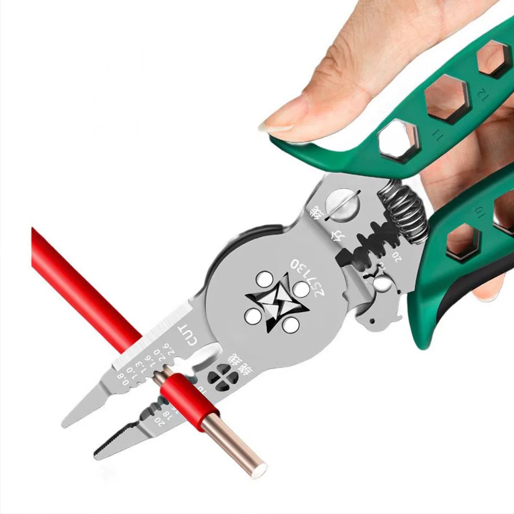 크림핑 플라이어 헤비듀티 와이어 스트리퍼 및 크림핑 도구 인체공학적 다기능 작업장 장비 수공구 플라이어