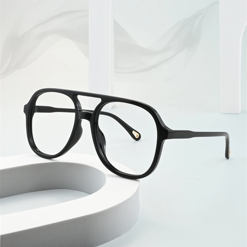 Fashion Pilot Oversized Reading Glasses Woman Flower Double Bridges Eyeglasses Frames Female Anti Blue Light Presbyopia Eyewear