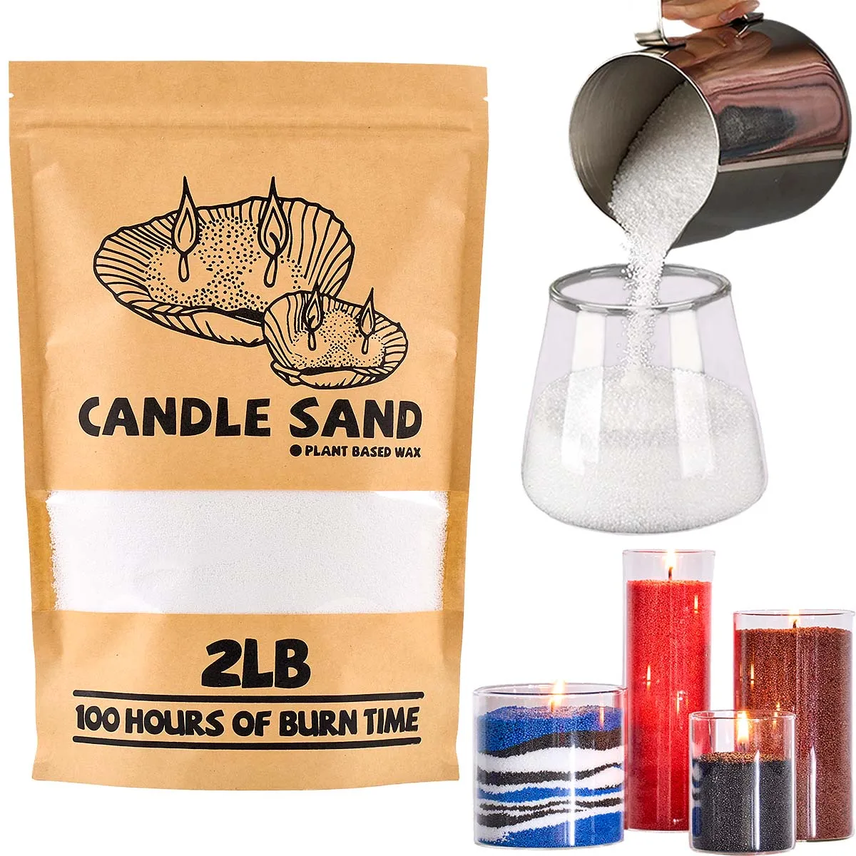 906 جرام مواد صنع الشمع الرملي الأبيض لتقوم بها بنفسك ملحقات الشموع المعطرة زهرة الجليد الشمع ندفة الثلج الشمع اللؤلؤ الشموع الرمال اللوحة أيضا