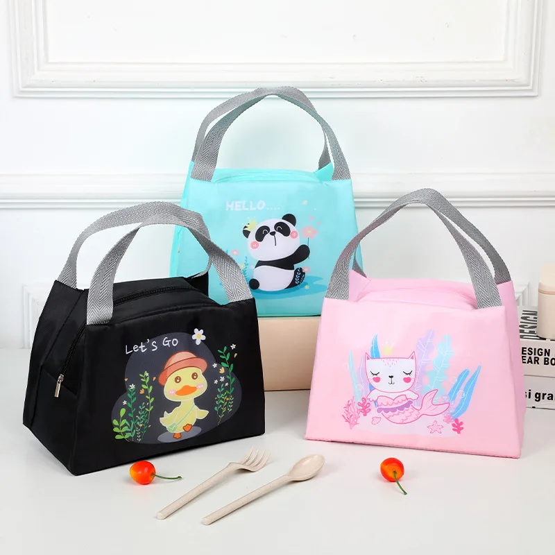 Children Lunch Bag Mother Kids Bags for Girl Handheld Lunch Insulation Bag Cartoon Cute Bento Bag Lunch Boxes for Children Сумка