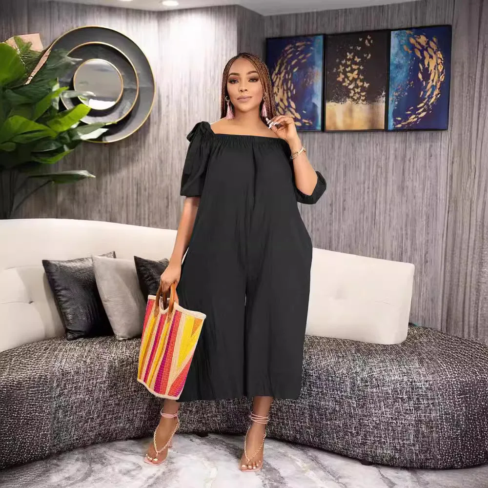 Jump Suits Women One Piece Slash Neck Mid Length Pants Straight Rompers Lace Up Y2k Streetwear Jumpsuit Work Leisure 2026 Spring