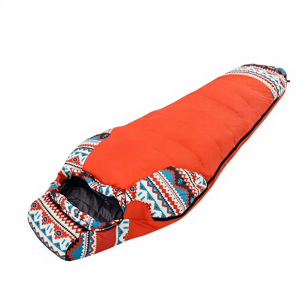 

Outdoor Adult Ultra-Light Down Silk Sleeping Bag, Waterproof Warm Mummy Style for Winter Camping