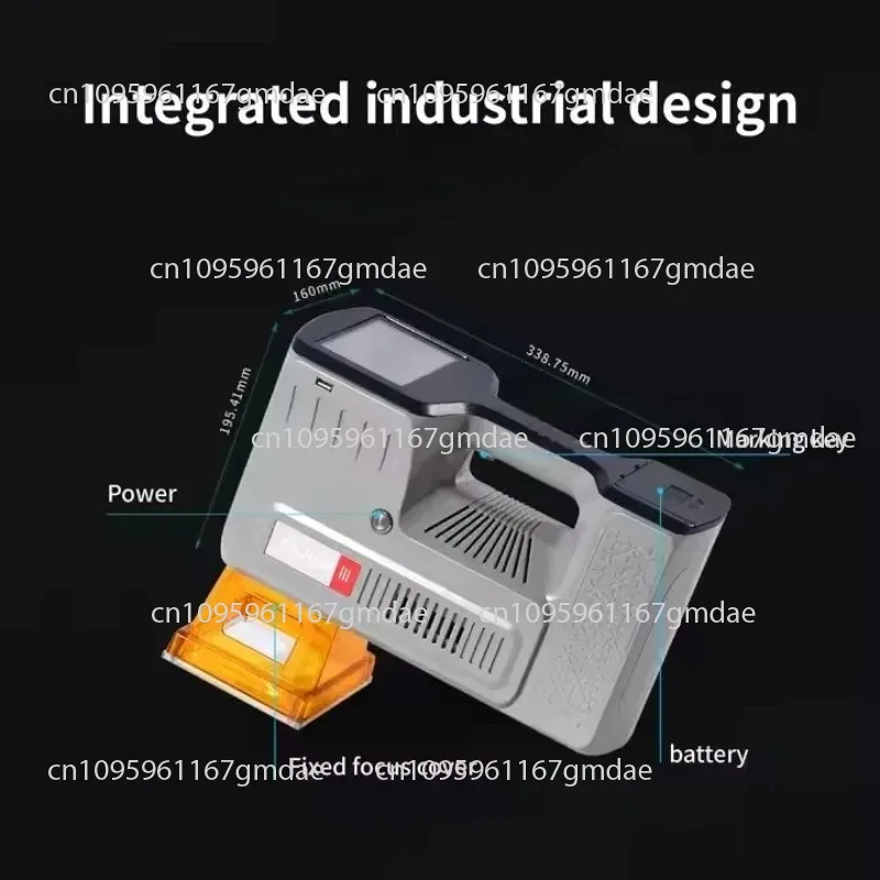 All-In-One Portable Mini Outdoor Handheld Fiber Laser Marking Machine for Metal, Hard Plastic, Rubber Tire Lettering