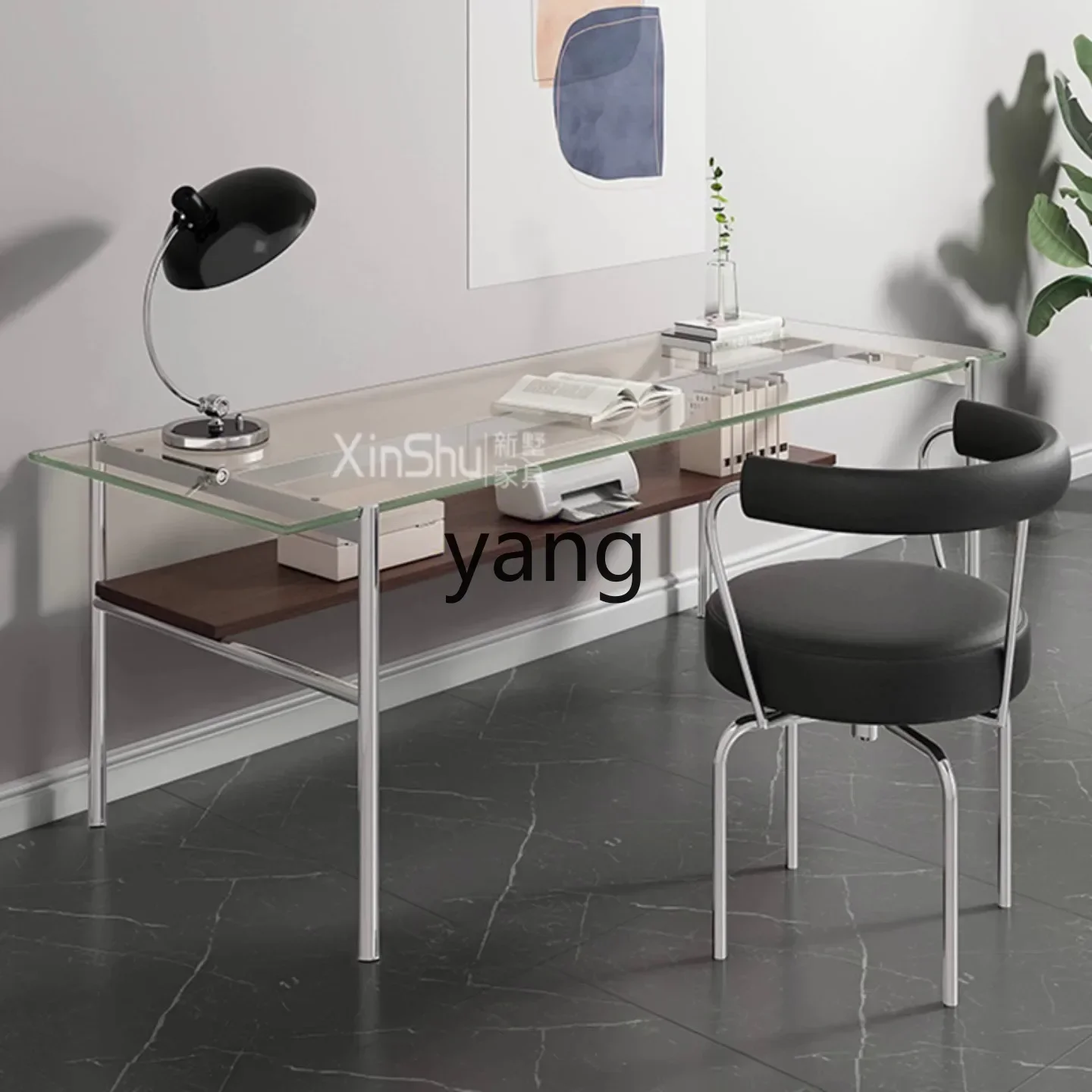 LH rectangular glass desk personalized conference table negotiation display light luxury desk leisure