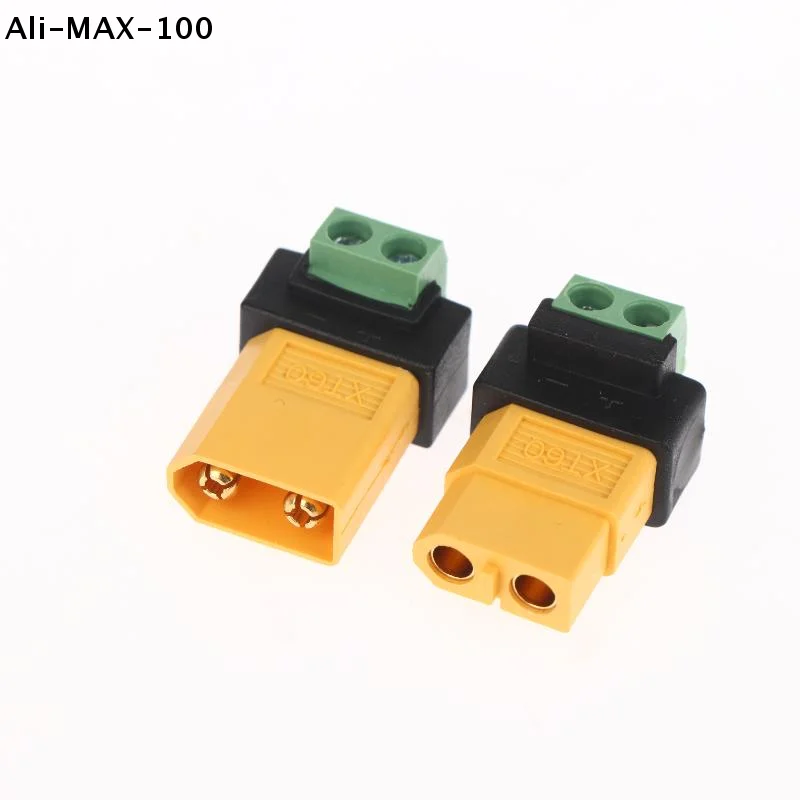 

Адаптер-коннектор XT60 (штекер-гнездо) на 2-контактный клеммный разъем, без пайки, для зарядки БПЛА, балансировочных зарядных устройств, солнечных панелей и моделей устройств