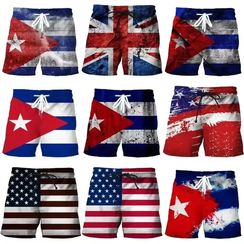 Shorts Comfortable Breathable Casual 2026 Summer 3D Flag Beach Shorts Men Women Fashion Trunks Pocket Quick Dry High Quality