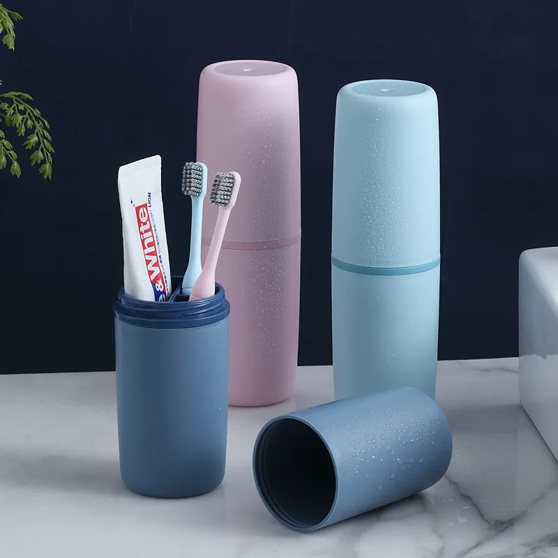 

Дорожная портативная чашка для зубной щетки, пылезащитный прочный держатель для зубной пасты, чехол для хранения, коробка-органайзер, бытовая чашка для зубной щетки в ванной комнате