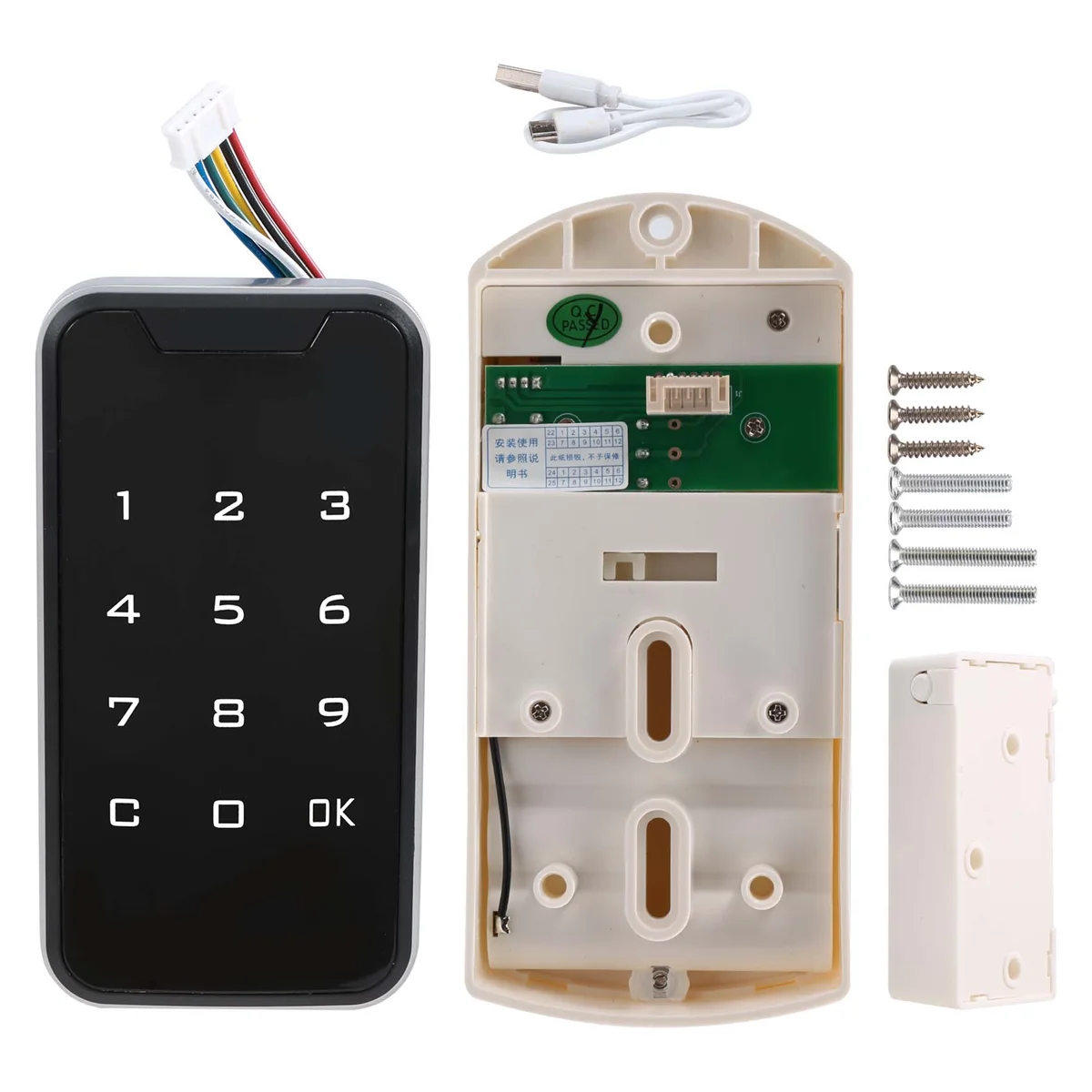 A53I Electronic Smart Digital Electronic Door Lock Fingerprint Press Password Keyless Keypad