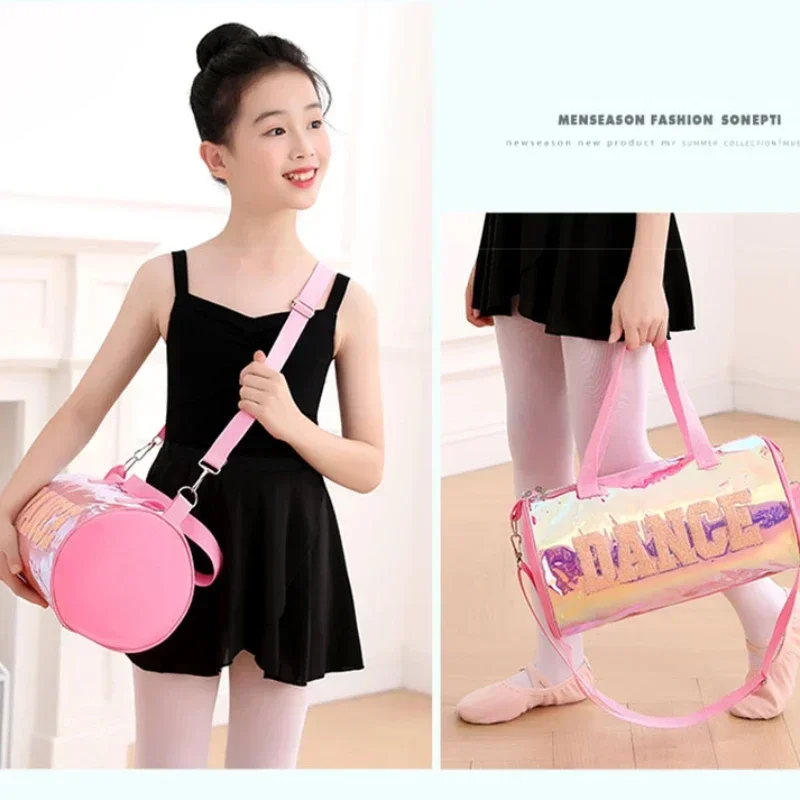 Kinderen Danstas Nationale Latin Laser Eén Schouder Rugzak Draagbare Cartoon Danstas voor Meisjes Ballet Handtas