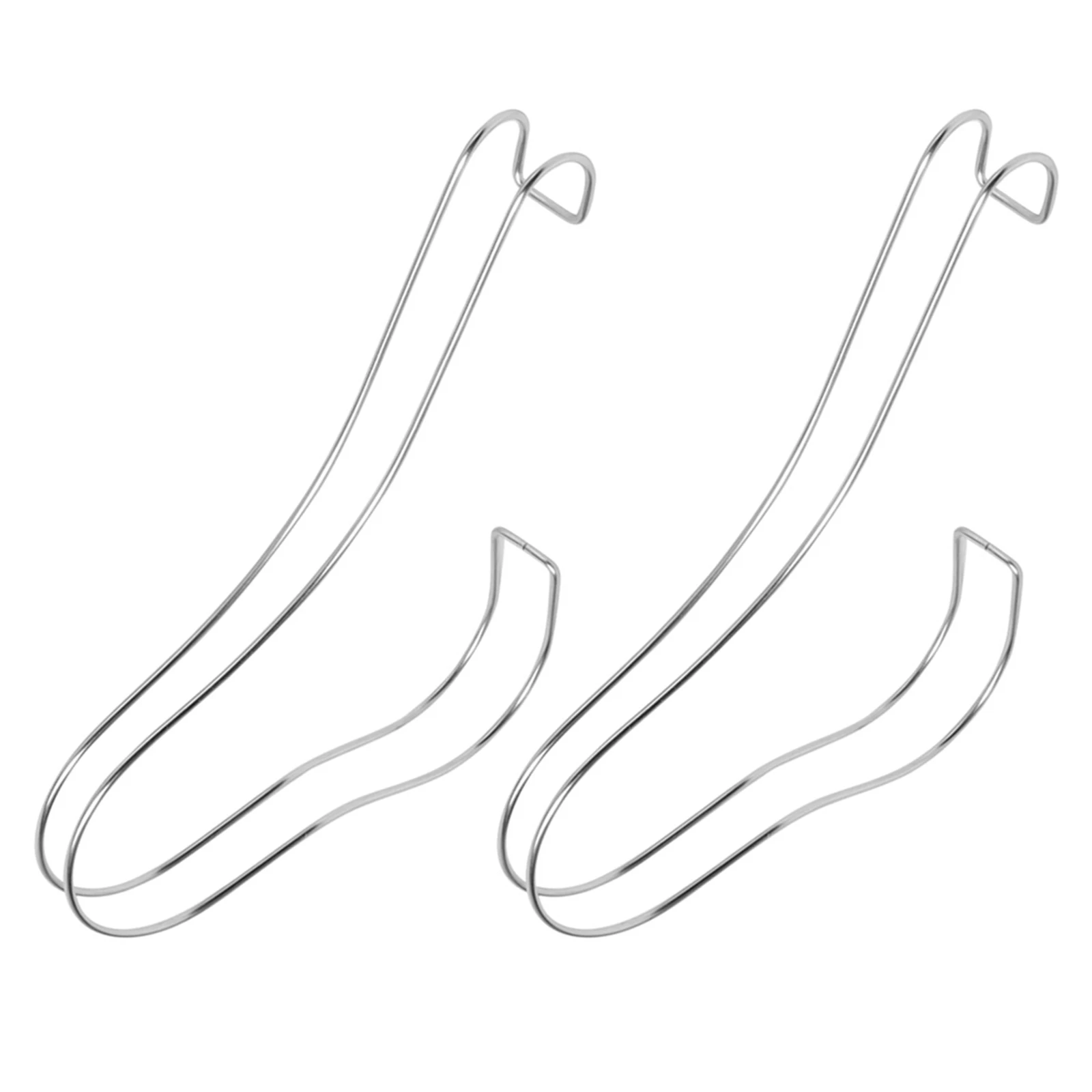 

2Pcs Durable Stainless Shoe Display Stand Sandal Rack Support Curved Frame Design Women High Heels Retail Organizer