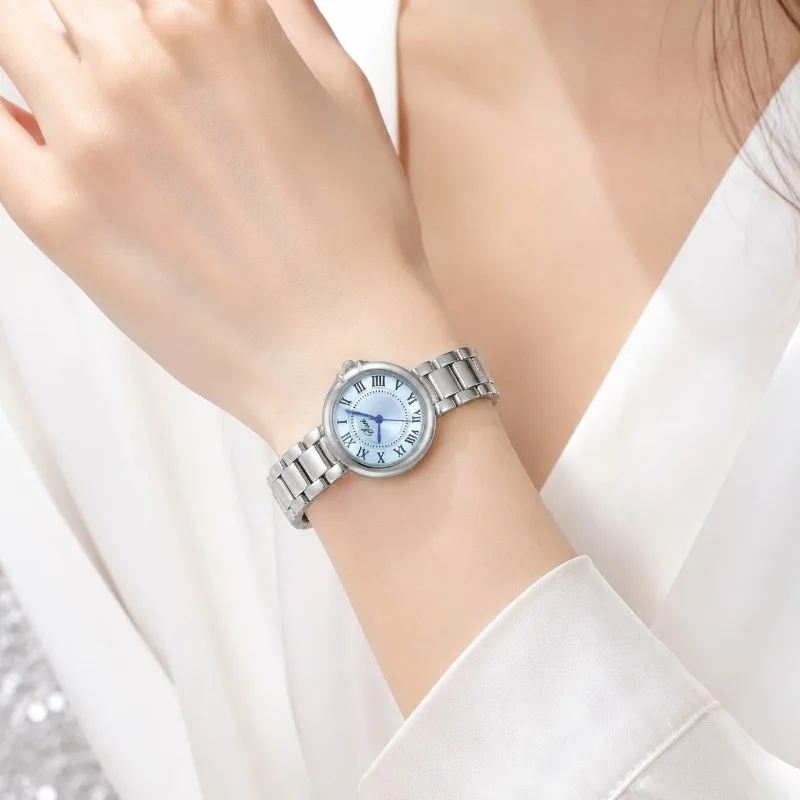 New Fashion Women's Watches Classic Roman Numeral Dial Quartz Watches for Woman Luxury Stainless Steel Band Ladies Watch Clock