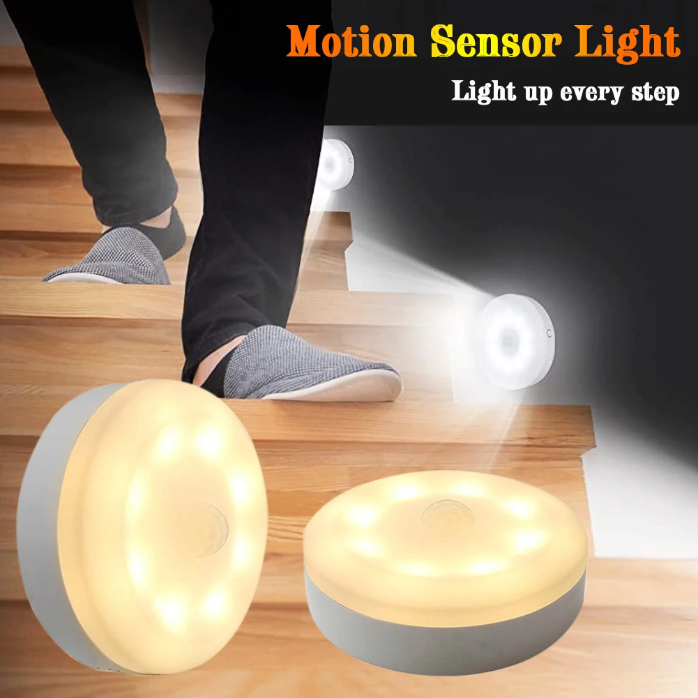 لاسلكي مصباح الخزانة أضواء ليلية ذكي محس حركة مصباح الليل USB شحن غرفة نوم قابلة للشحن Led ضوء الليل
