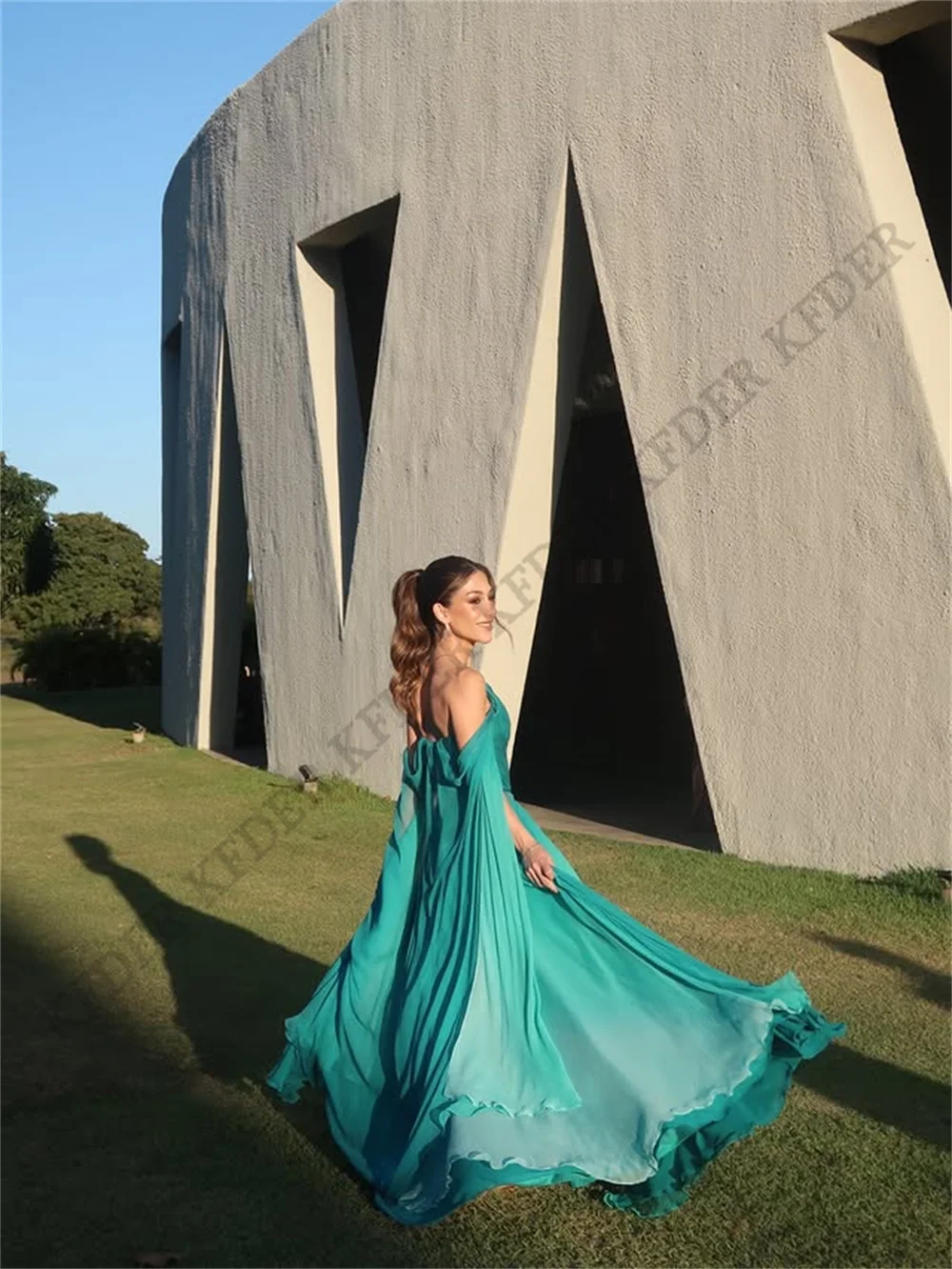 Customized Prom Dress robes de soirée Party Dresses Green Sweetheart Ruffle Ball Gowns A Line Long Formal Gown For Women 2026