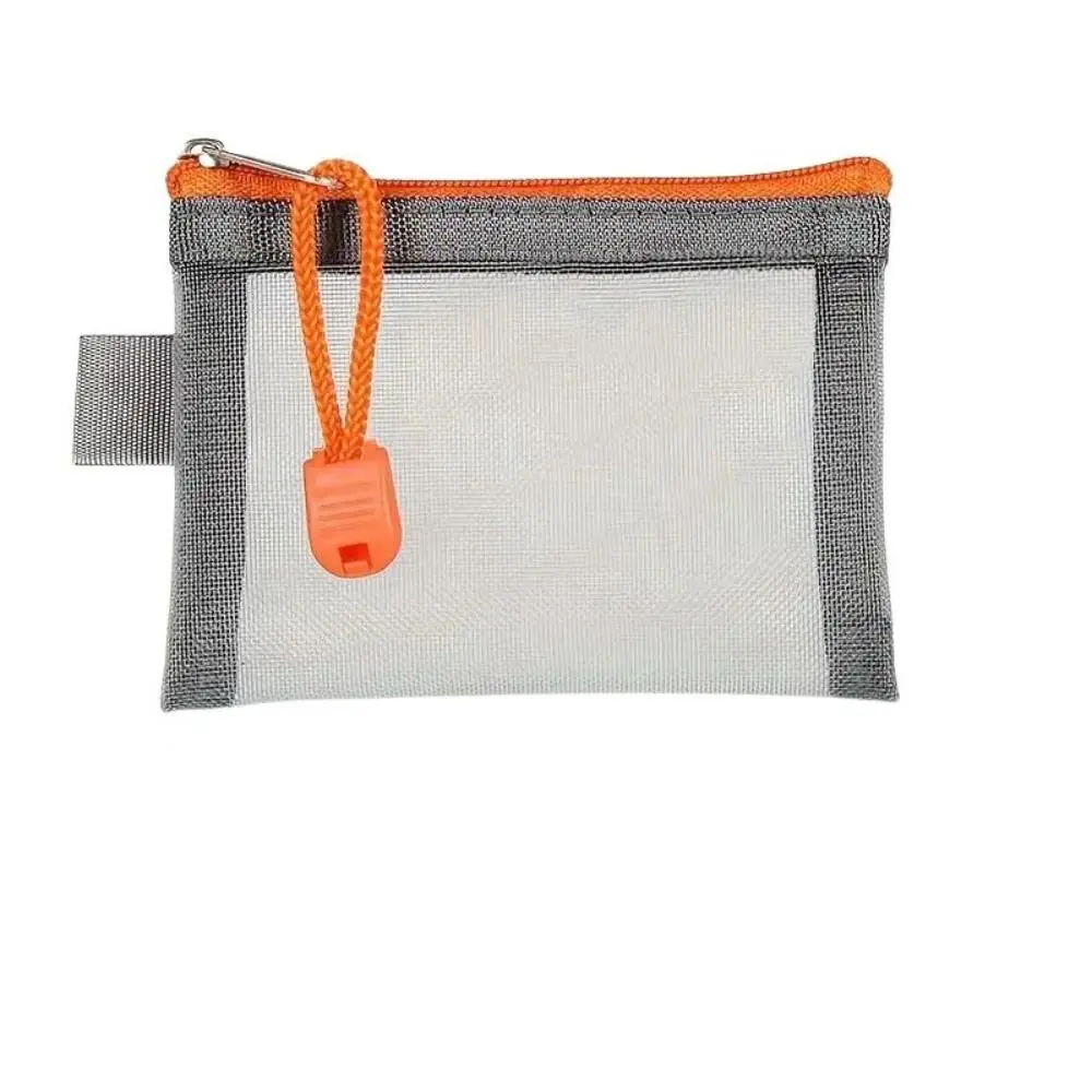 2pcs Nylon Mini Mesh Coin Pouch Data Cable Storage Bag Durable Square Mesh Small Wallet Convenient Cute Card Holder Credit Card