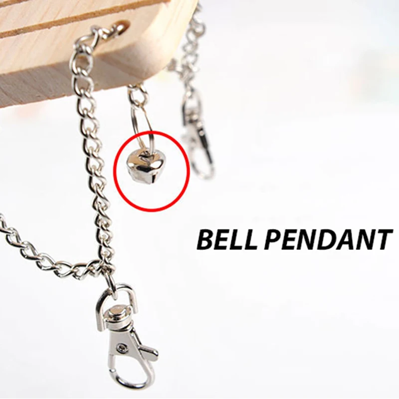 

Hamster petite New toy bell swing hammock wooden pet parrot platform suspended wooden suspension bridge Has a sense of design