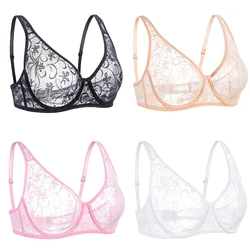 Kadınlar için seksi dantel sütyen çizgisiz balenli sutyen Bralette iç çamaşırı üstleri nakış çiçek iç çamaşırı sütyen BH A B C D DD fincan