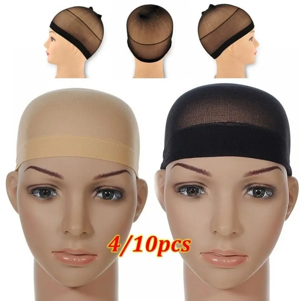 2pcs 20cm Perücke Kappe Frauen Strümpfe Stil dehnbare Perücke Kappe Haarnetz elastische Mesh Liner Snood Top Strumpf Haarnetz zum Weben