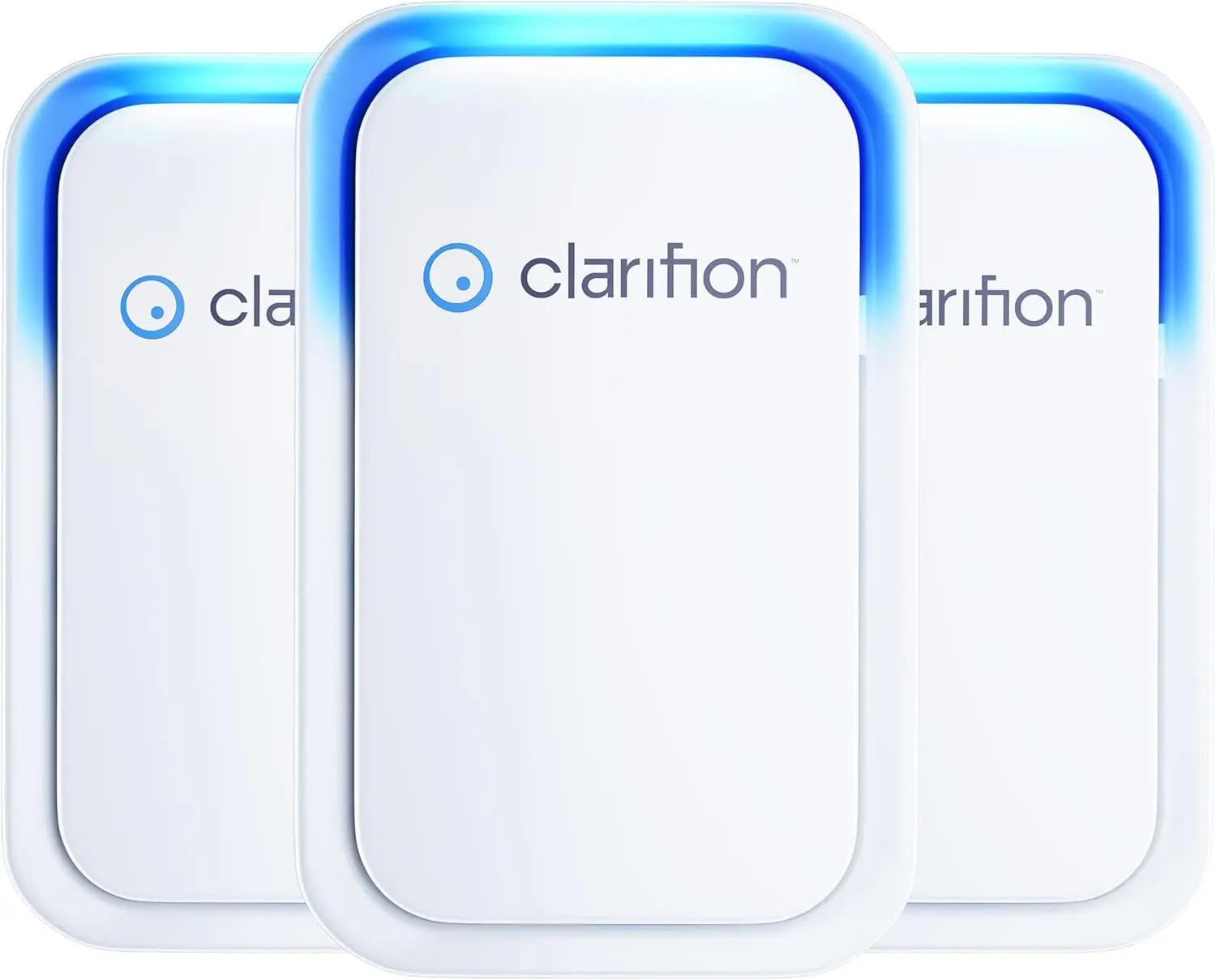 Clarifion - Air Ionizers for Home (3 Pack), Negative Ion Filtration System, Quiet Air Freshener for Bedroom, Office, Kitchen